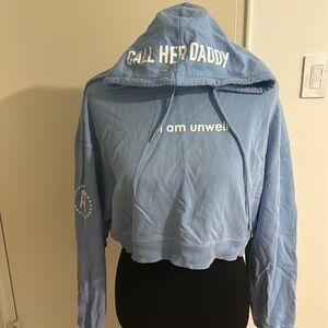 Call Her Daddy original release “I am unwell” cropped hoodie
